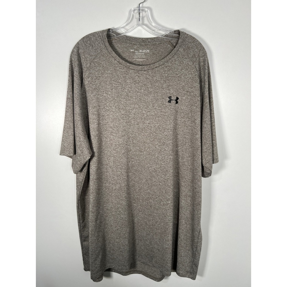 Under Armour The Tech Tee Gray Brown Heathered Short Sleeve Athletic Shirt 3XLT